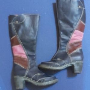 Josef Seibel multi tone leather calf height boots